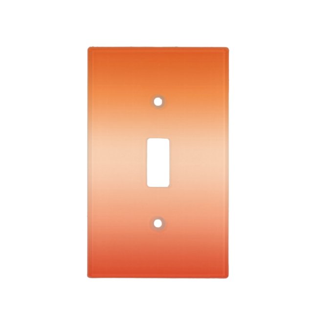 Pretty Ombre Hot Summer Orange & Apricot Gradient Light Switch Cover (Front)