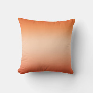 Pretty Ombre Hot Summer Orange & Apricot Gradient Throw Pillow