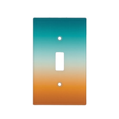 Pretty Ombre Sunny Orange  Teal Blue Gradient Light Switch Cover