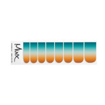 Pretty Ombre Sunny Orange & Teal Blue Gradient