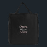 Pretty Opera Lover Tote Bag<br><div class="desc">Fun music bag is roomy and has embroidered Opera Lover design on side and is perfect for taking anywhere you go.</div>