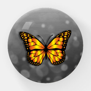 Pretty Orange and black Monarch Butterfly Paperweight