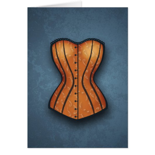 Pretty Orange Corset Cards (Front)