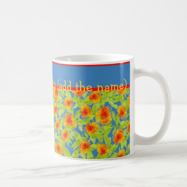 Pretty Orange Marigolds Coffee Mug (Right)