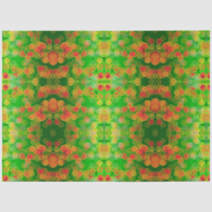 Pretty Orange Pink Green Lemon Spots Tissue Paper
