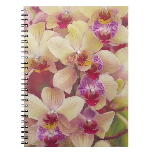 Pretty Orchid Flowers Art Journal Notebook