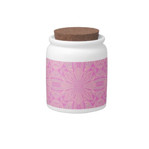 Pretty Orchid Purple Beautiful Abstract Flower Candy Jar