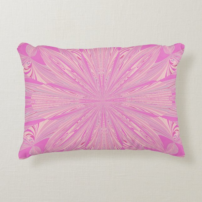 Pretty Orchid Purple Beautiful Abstract Flower Decorative Pillow (Front)