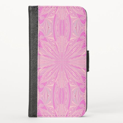 Pretty Orchid Purple Beautiful Abstract Flower iPhone X Wallet Case