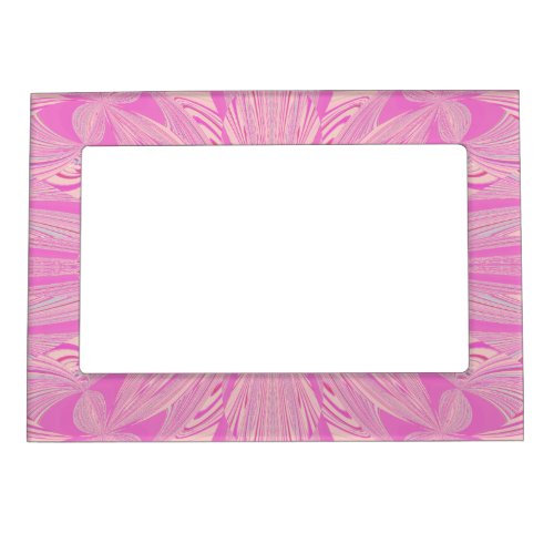 Pretty Orchid Purple Beautiful Abstract Flower Magnetic Picture Frame