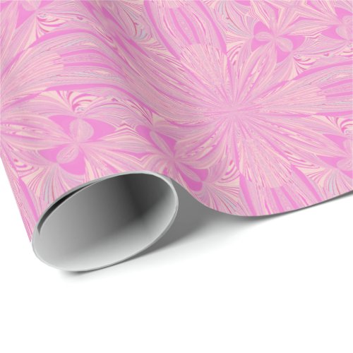 Pretty Orchid Purple Beautiful Abstract Flower Wrapping Paper