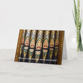 Pretty organ pipes Christmas card
