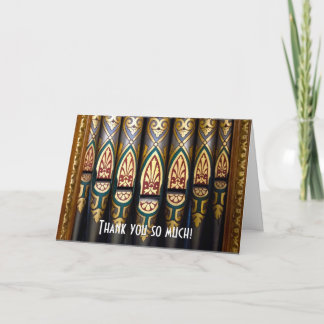 Pretty organ pipes thank you card