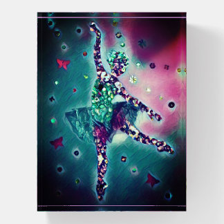 Pretty Original Art Ballerina and Butterflies Paperweight