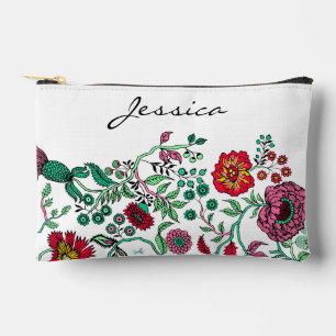 Pretty Ornate Flower Garden Art Personalised Accessory Pouch