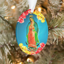 Pretty Our Lady of Guadalupe Holiday Ornament