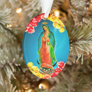 Pretty Our Lady of Guadalupe Holiday Ornament
