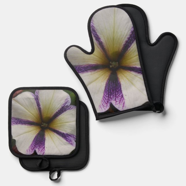 Pretty Oven Mitt & Pot Holder Set (Front/Back)
