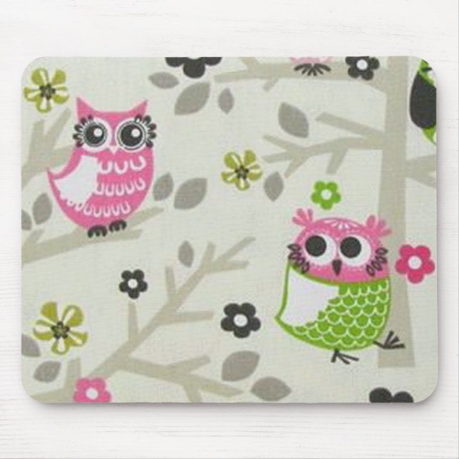 Pretty Owls Mouse Pad (Front)