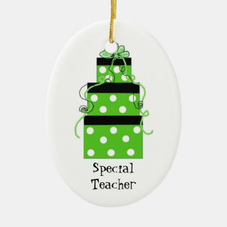 Pretty Packages for a Special Teacher Ceramic Ornament