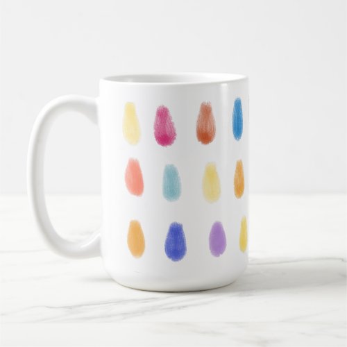 Pretty Paint Drops Original Color Pattern Coffee Mug