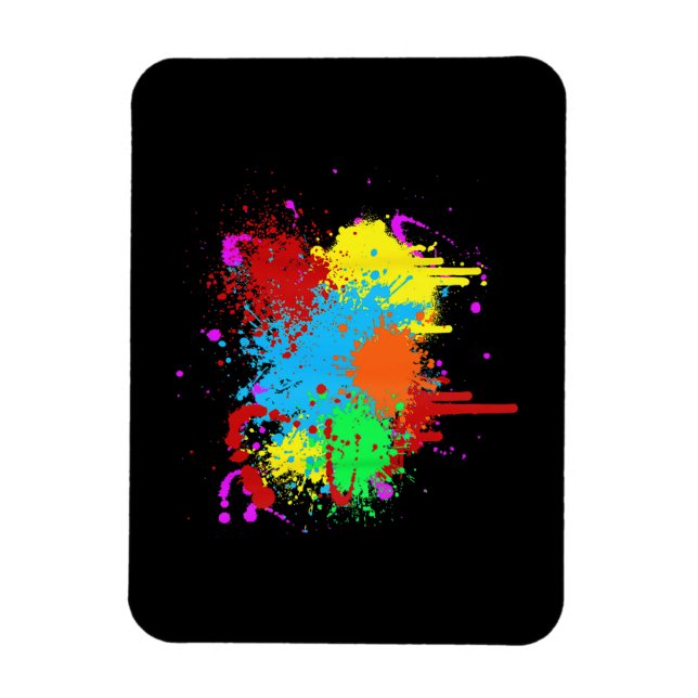 Pretty Paint Splatter Painting Abstract Art Paint  Magnet (Vertical)