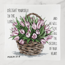 Pretty painted flowers with verse from Psalm 37:4