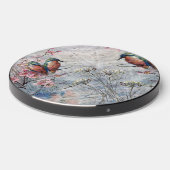 Pretty Painted Kingfishers and Flowers Wireless Charger (Front 2)