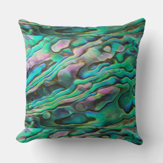 Pretty Painterly Paua Abalone Pillow