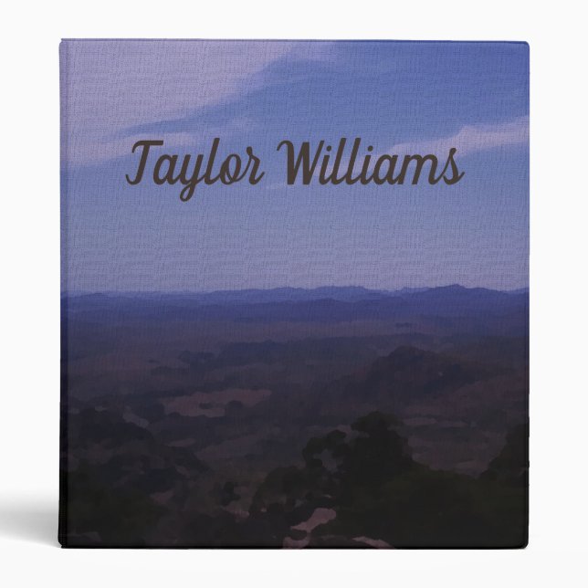 Pretty Painting of the Wichita Mountains 3 Ring Binder (Front)
