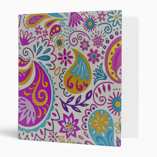 Pretty Paisley 3 Ring Binder