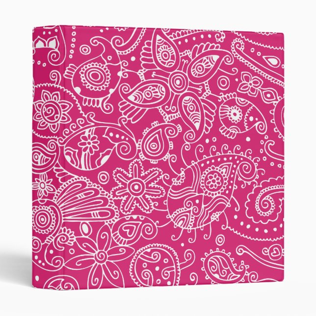 Pretty Paisley 3 Ring Binder (Front/Spine)