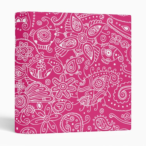 Pretty Paisley 3 Ring Binders | Zazzle