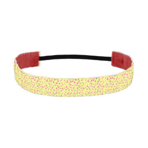 Pretty pale cream mellow yellow patterned athletic headband
