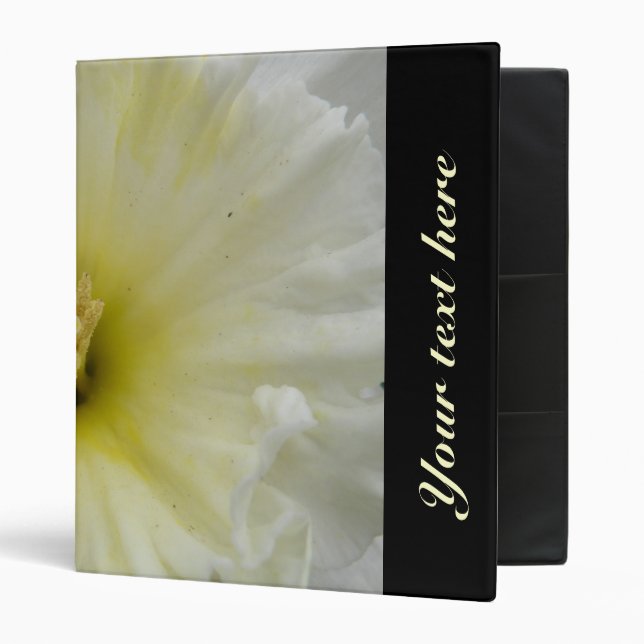 Pretty Pale Daffodil Custom Binder (Front/Inside)