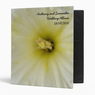 Pretty Pale Daffodil Custom Wedding Album Binder
