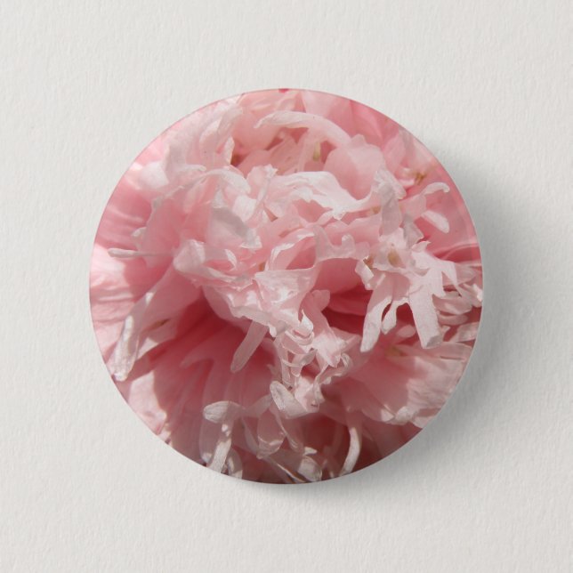 Pretty Pale Pink Poppy Button (Front)