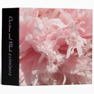 Pretty Pale Pink Poppy Custom Wedding Album Binder