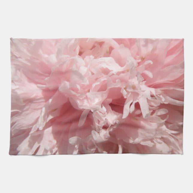 Pretty Pale Pink Poppy Kitchen Towel (Horizontal)