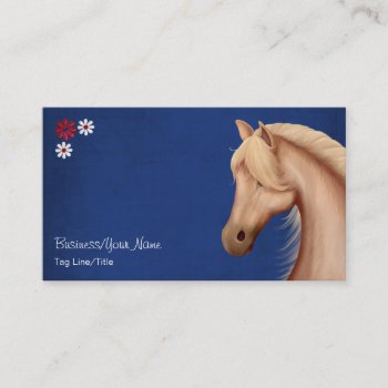 Pretty Palomino And Flowers Horse Business Cards by TheCutieCollection at Zazzle
