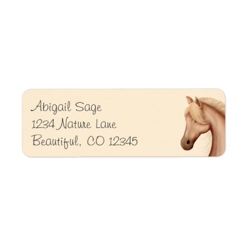 Pretty Palomino Horse Address Labels