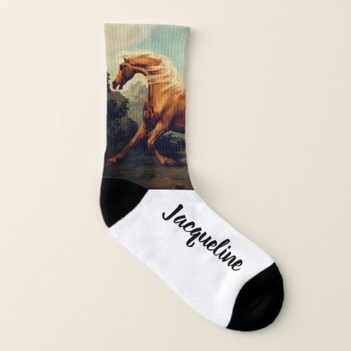  Pretty Palomino Horse  Socks