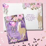 Pretty Palomino Pink Purple Flowers Horse Birthday Card at Zazzle