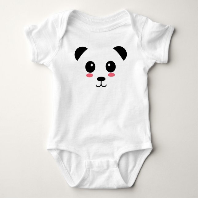 Pretty Panda Baby Bodysuit (Front)