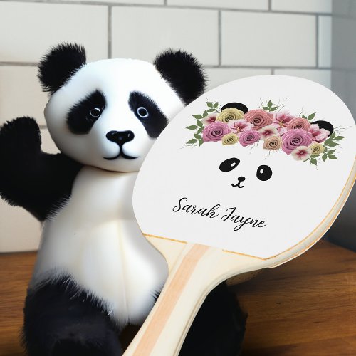 Pretty Panda Bear Animal Face Ping Pong Paddle