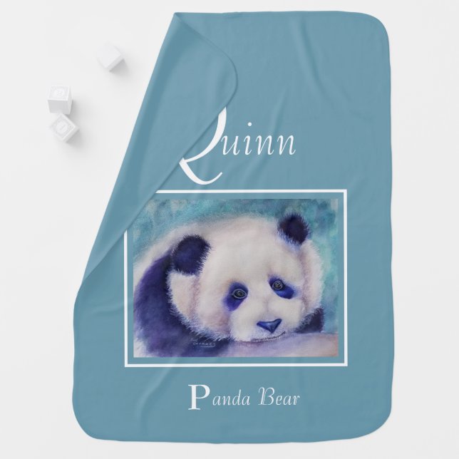 Pretty Panda Bear Baby Blanket (In Situ)
