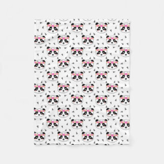 Pretty Panda Blanket - girls floral crown panda