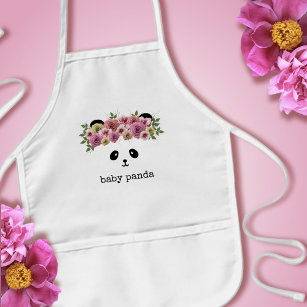 Pretty Panda Girl Cute Personalized Kids' Apron