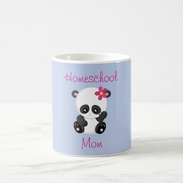 Pretty Panda Homeschool Mom Coffee Mug (Center)
