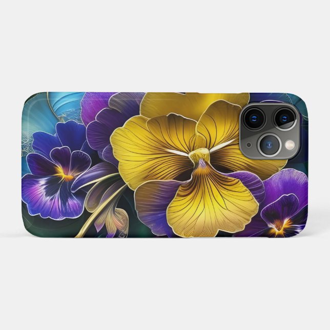 Pretty pansies art Case-Mate iPhone case (Back (Horizontal))